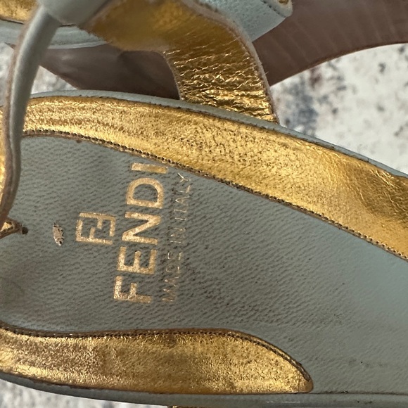 Vintage Fendi Woven Strap Wedge Sandals circa 2002 womens size 8.5 - Picture 2 of 6